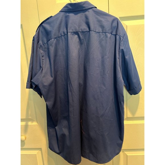 Edwards Casualwear Work Shirt XL NEW Short Sleeve, Dark Blue, Epaulets - Picture 2 of 5